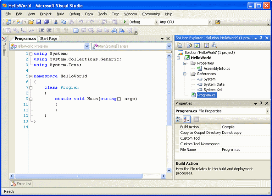 Visual Studio IDE