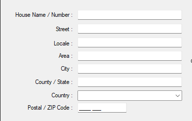 WinForms Tutorial Worked Example - Address User Control