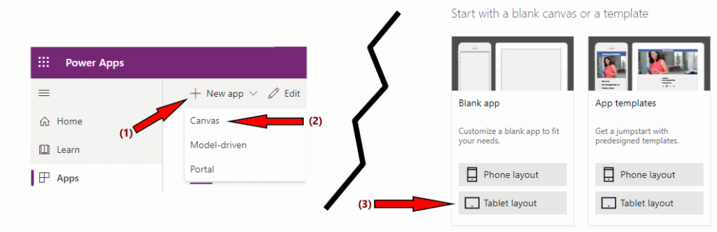 PowerApps Choose Layout