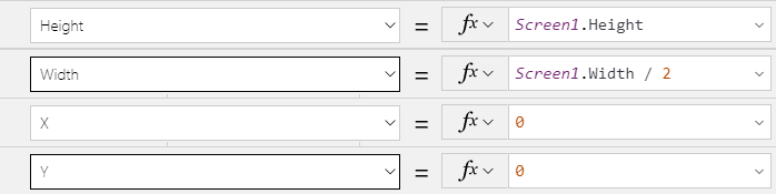 Responsive PowerApps LH Pane Settings